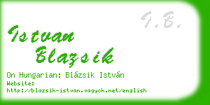 istvan blazsik business card